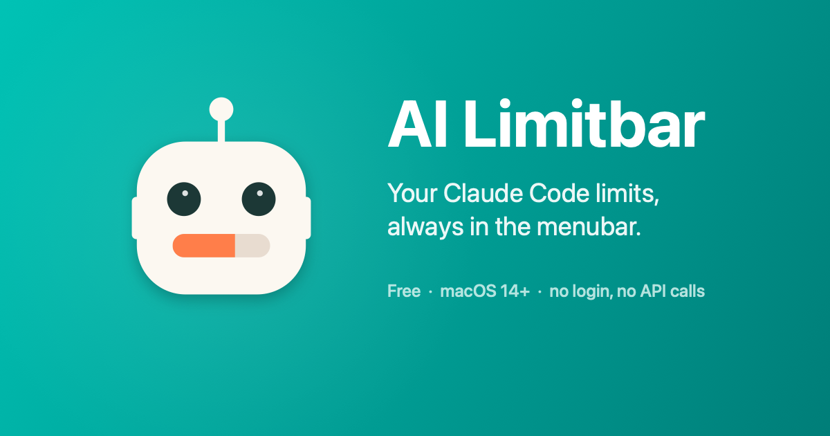 AI Limitbar - Claude Code and Codex usage monitor for macOS